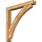Ekena Millwork Thorton Block Rough Sawn Bracket w/ Offset Brace, Western Red Cedar, 6"W x 44"D x 44"H BKT0604X44X44THR05RWR - alternate 1